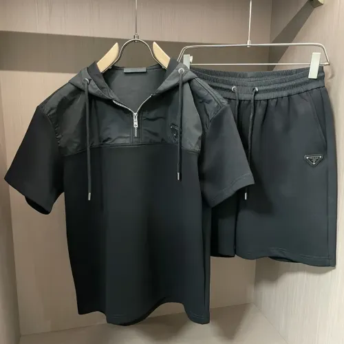 Wholesale Prada Tracksuits Short Sleeved For Men #1477485 $122.00 USD, Wholesale Quality Replica Prada Tracksuits