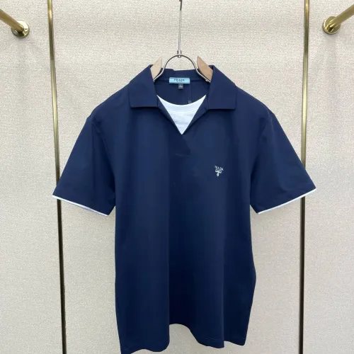 Wholesale Prada T-Shirts Short Sleeved For Men #1477598 $76.00 USD, Wholesale Quality Replica Prada T-Shirts