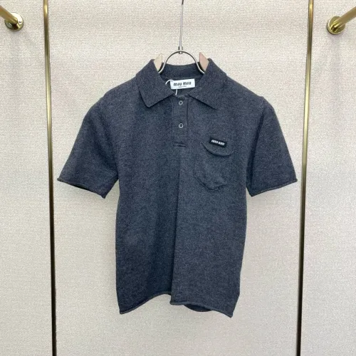 Wholesale MIU MIU T-Shirts Short Sleeved For Women #1477773 $72.00 USD, Wholesale Quality Replica MIU MIU T-Shirts