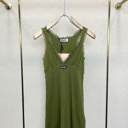 Wholesale MIU MIU Dresses Sleeveless For Women #1477796 $72.00 USD, Wholesale Quality Replica MIU MIU Dresses