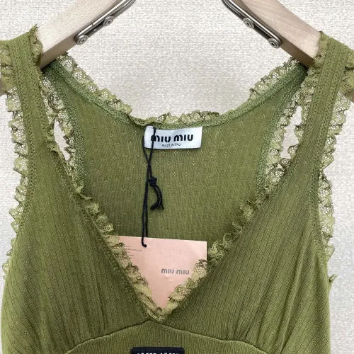 Replica MIU MIU Dresses Sleeveless For Women #1477796 $72.00 USD for Wholesale