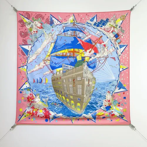 Wholesale Hermes Silk Squares #1478012 $64.00 USD, Wholesale Quality Replica Hermes Scarf