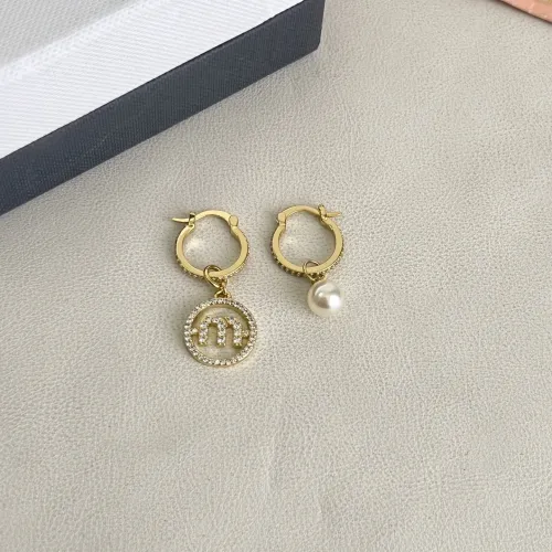Wholesale MIU MIU Earrings For Women #1478237 $27.00 USD, Wholesale Quality Replica MIU MIU Earrings