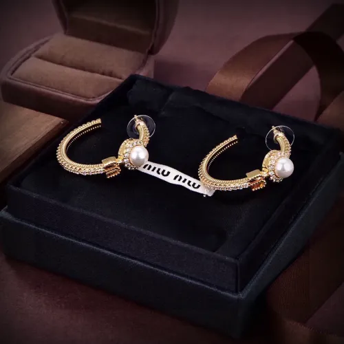 Replica MIU MIU Earrings For Women #1478896 $27.00 USD for Wholesale