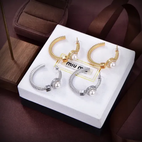 Replica MIU MIU Earrings For Women #1478896 $27.00 USD for Wholesale