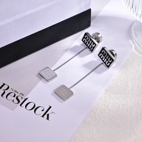 Wholesale MIU MIU Earrings For Women #1478899 $27.00 USD, Wholesale Quality Replica MIU MIU Earrings
