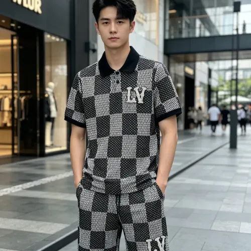Replica Louis Vuitton LV Tracksuits Short Sleeved For Men #1480275 $72.00 USD for Wholesale