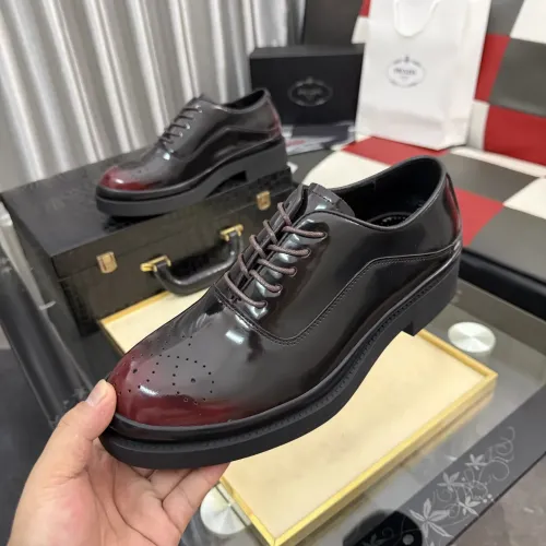 Wholesale Prada Leather Shoes For Men #1480505 $115.00 USD, Wholesale Quality Replica Prada Leather Shoes