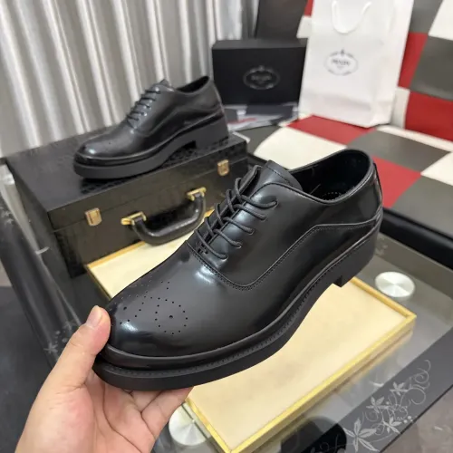 Wholesale Prada Leather Shoes For Men #1480506 $115.00 USD, Wholesale Quality Replica Prada Leather Shoes