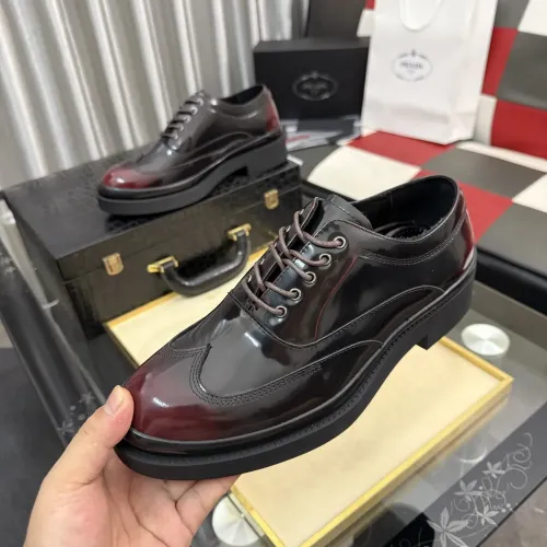 Wholesale Prada Leather Shoes For Men #1480508 $115.00 USD, Wholesale Quality Replica Prada Leather Shoes