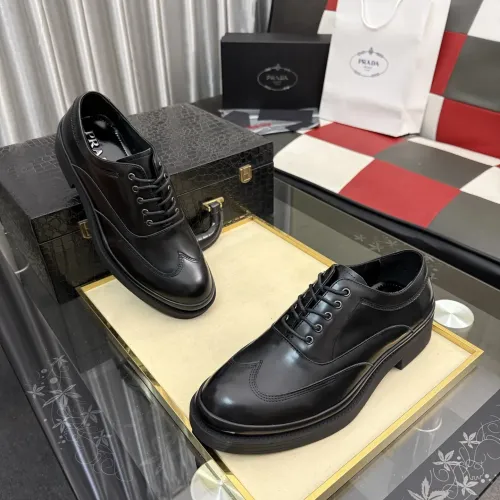 Replica Prada Leather Shoes For Men #1480509 $115.00 USD for Wholesale