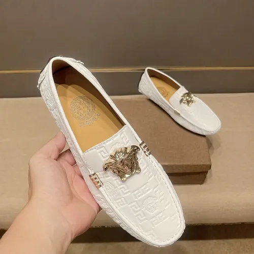 Wholesale Versace Leather Shoes For Men #1480560 $76.00 USD, Wholesale Quality Replica Versace Leather Shoes