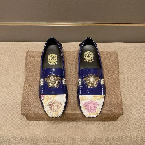Wholesale Versace Leather Shoes For Men #1480563 $76.00 USD, Wholesale Quality Replica Versace Leather Shoes