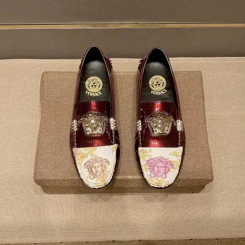Wholesale Versace Leather Shoes For Men #1480564 $76.00 USD, Wholesale Quality Replica Versace Leather Shoes