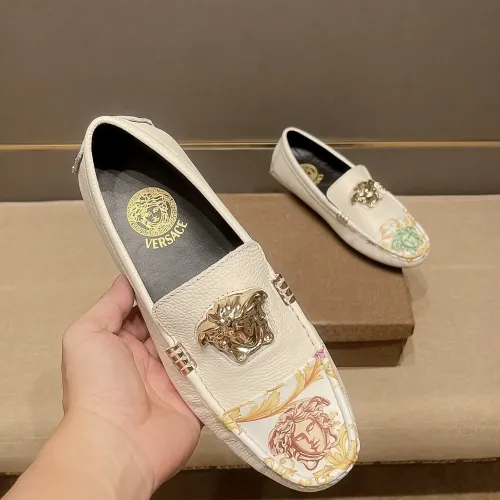 Replica Versace Leather Shoes For Men #1480565 $80.00 USD for Wholesale