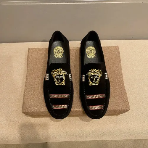 Wholesale Versace Leather Shoes For Men #1480567 $76.00 USD, Wholesale Quality Replica Versace Leather Shoes