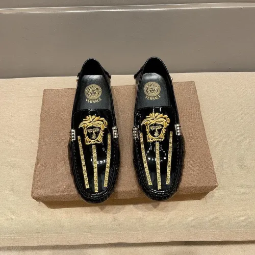 Wholesale Versace Leather Shoes For Men #1480568 $76.00 USD, Wholesale Quality Replica Versace Leather Shoes