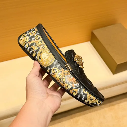 Replica Versace Leather Shoes For Men #1480569 $76.00 USD for Wholesale
