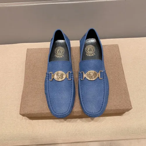 Wholesale Versace Leather Shoes For Men #1480570 $76.00 USD, Wholesale Quality Replica Versace Leather Shoes