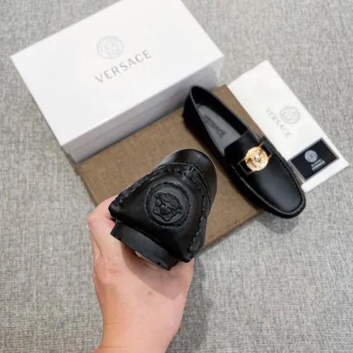 Replica Versace Leather Shoes For Men #1480855 $85.00 USD for Wholesale
