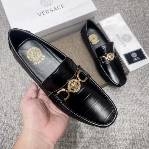 Replica Versace Leather Shoes For Men #1480857 $85.00 USD for Wholesale