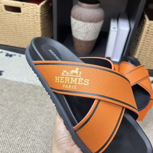 Replica Hermes Slippers For Men #1480872 $60.00 USD for Wholesale
