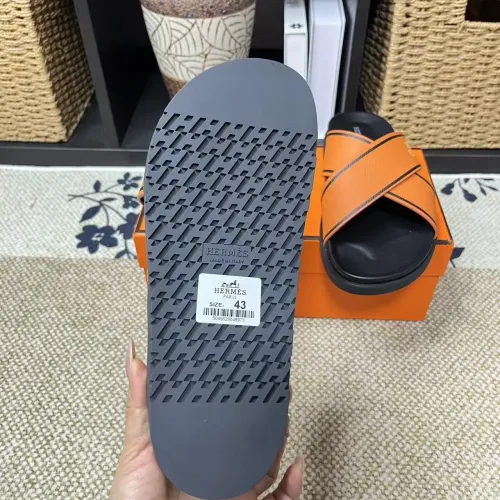 Replica Hermes Slippers For Men #1480872 $60.00 USD for Wholesale