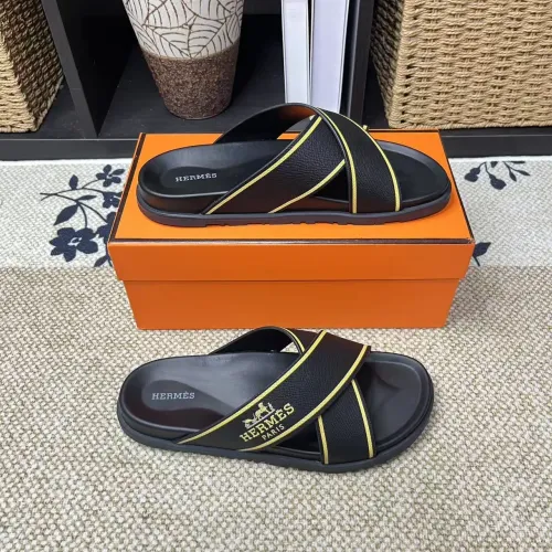 Replica Hermes Slippers For Men #1480891 $60.00 USD for Wholesale