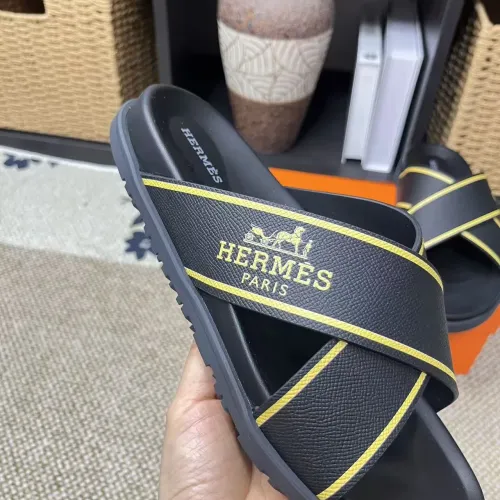 Replica Hermes Slippers For Men #1480891 $60.00 USD for Wholesale