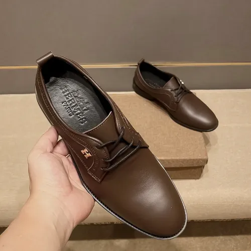 Replica Hermes Leather Shoes For Men #1480976 $82.00 USD for Wholesale