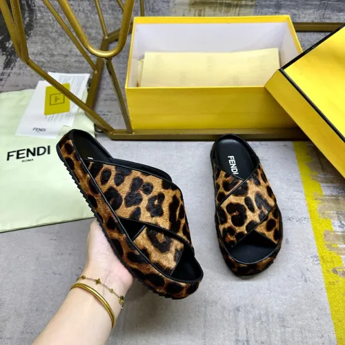 Replica Fendi Slippers For Women #1480982 $92.00 USD for Wholesale