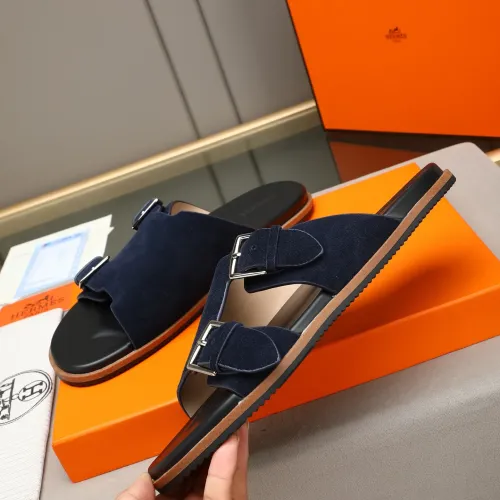Replica Hermes Slippers For Men #1481003 $68.00 USD for Wholesale