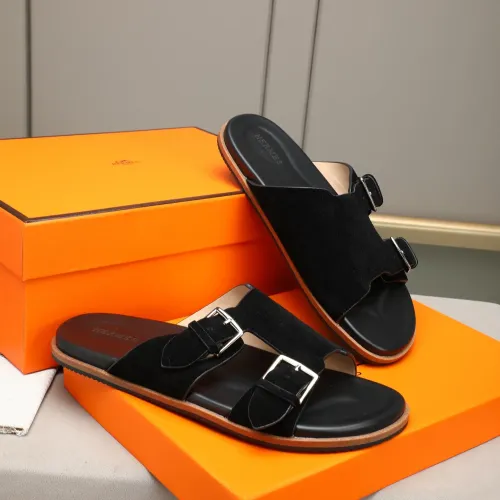 Replica Hermes Slippers For Men #1481004 $68.00 USD for Wholesale