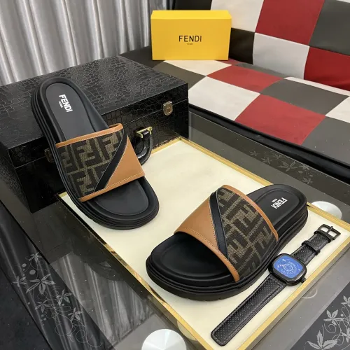 Replica Fendi Slippers For Men #1481154 $60.00 USD for Wholesale