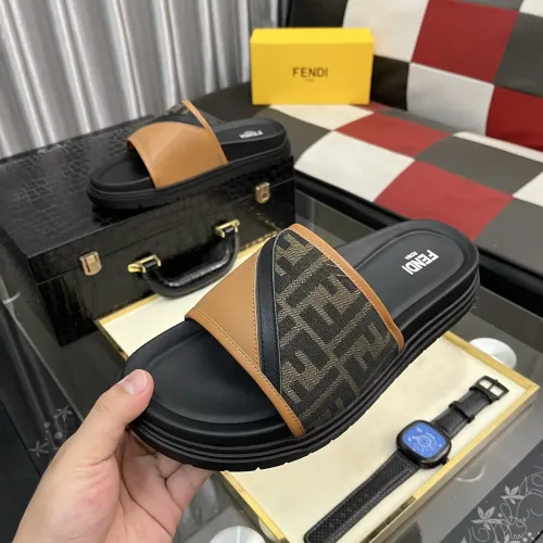 Replica Fendi Slippers For Men #1481154 $60.00 USD for Wholesale