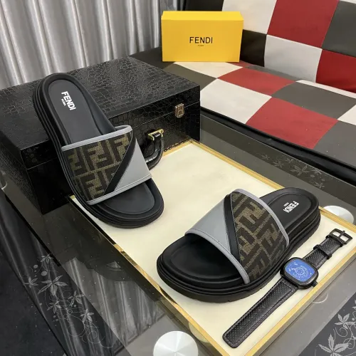 Replica Fendi Slippers For Men #1481156 $60.00 USD for Wholesale