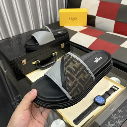 Replica Fendi Slippers For Men #1481156 $60.00 USD for Wholesale