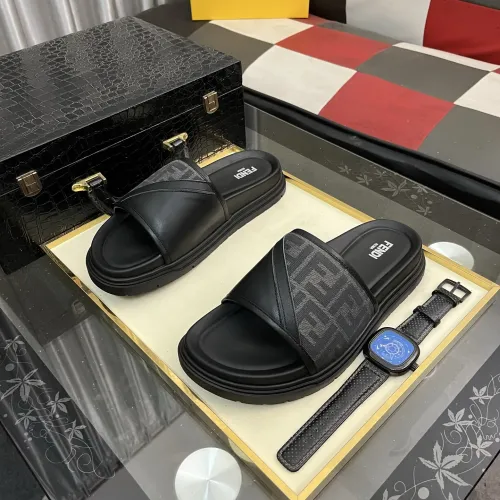 Wholesale Fendi Slippers For Men #1481157 $60.00 USD, Wholesale Quality Replica Fendi Slippers