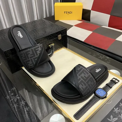 Replica Fendi Slippers For Men #1481157 $60.00 USD for Wholesale