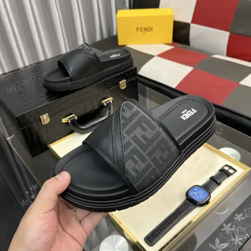Replica Fendi Slippers For Men #1481157 $60.00 USD for Wholesale