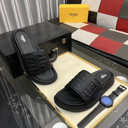 Replica Fendi Slippers For Men #1481158 $60.00 USD for Wholesale