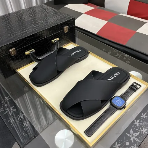 Wholesale Prada Slippers For Men #1481159 $60.00 USD, Wholesale Quality Replica Prada Slippers