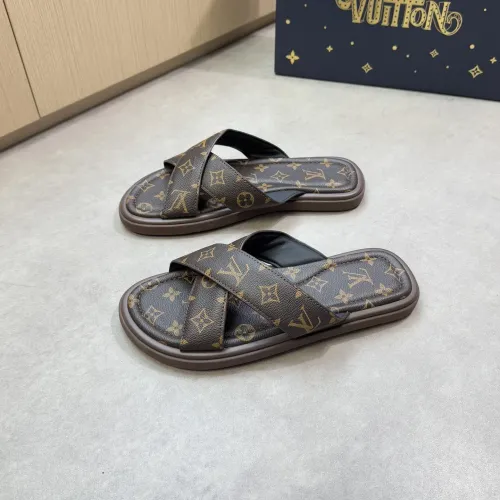 Wholesale Louis Vuitton Slippers For Men #1481409 $64.00 USD, Wholesale Quality Replica Louis Vuitton Slippers