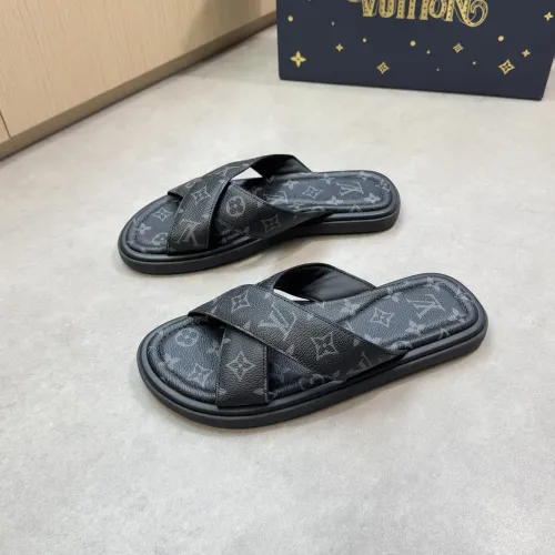 Wholesale Louis Vuitton Slippers For Men #1481410 $64.00 USD, Wholesale Quality Replica Louis Vuitton Slippers