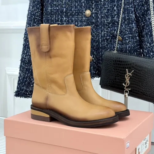 Wholesale MIU MIU Boots For Women #1481825 $155.00 USD, Wholesale Quality Replica MIU MIU Boots