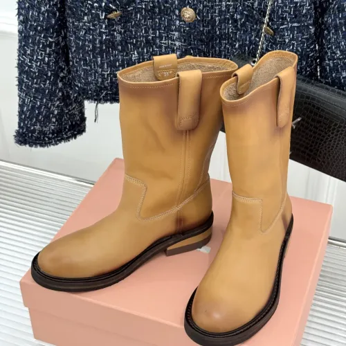 Replica MIU MIU Boots For Women #1481825 $155.00 USD for Wholesale