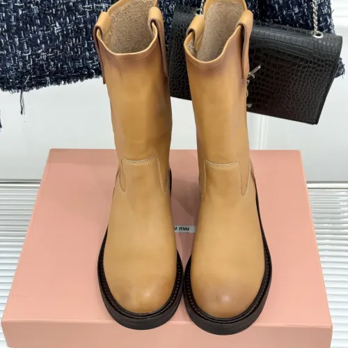 Replica MIU MIU Boots For Women #1481825 $155.00 USD for Wholesale