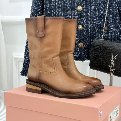 Wholesale MIU MIU Boots For Women #1481826 $155.00 USD, Wholesale Quality Replica MIU MIU Boots