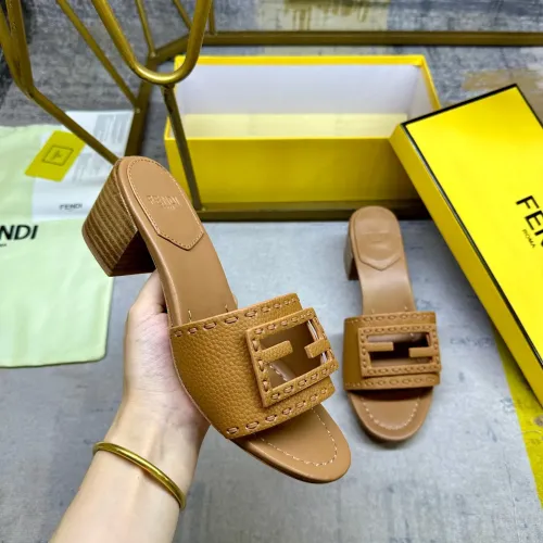 Replica Fendi Slippers For Women #1481830 $92.00 USD for Wholesale
