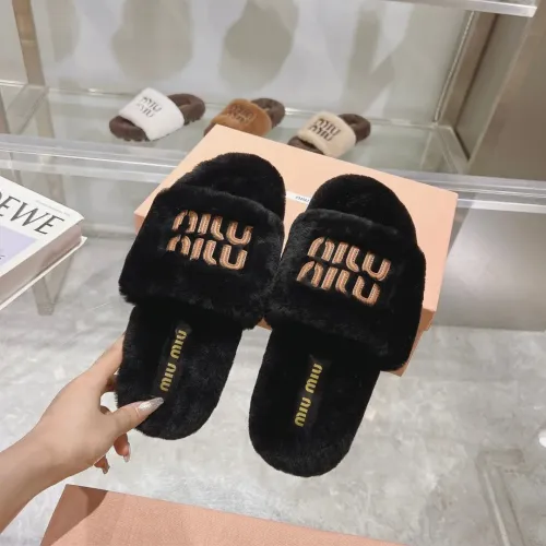 Replica MIU MIU Slippers For Women #1481843 $92.00 USD for Wholesale